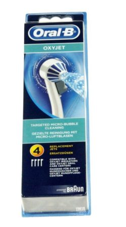 OXYJET 63719733 BRAUN ORAL-B ERSATZDÜSEN OXYJET 4ER (NEU),  FARBE: WEISS