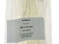E 2 W KABELBINDER WEISS,  200 X 2,5 MM100 STCK.