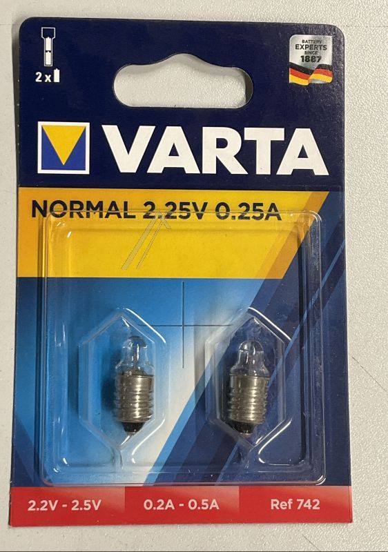 742 742000402 GLÜHLAMPE 2,25V-0,25A SCHRAUB 2ER BLISTER