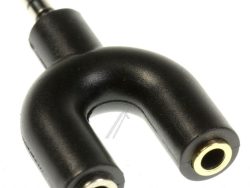 HEADSET ADAPTER 3,5MM 4PIN KLINKENSTECKER /  2X 3,5MM 3PIN KLINKENBU.,  BLACK
