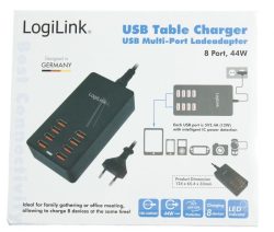 PA0140 MULTIPORT USB LADEGERÄT MIT 8 USB-PORTS,  44W