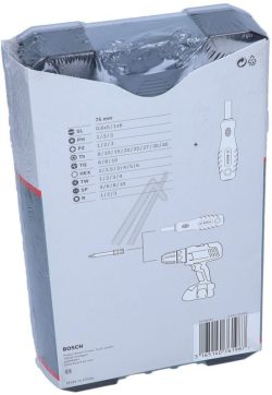 2607017320 BITSATZ 37-TEILIG MIT BIT-HANDHALTER IN AUFBEWAHRUNGSKASSETTE,  BIT-LÄNGE 75MM