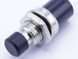 125VAC-1A R18-29B-2-H MINIATUR-DRUCKTASTER,  1-POLIG ÖFFNER,  SCHWARZ