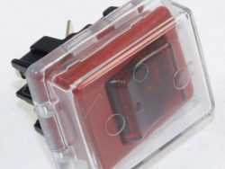 8014-110.01 WIPPSCHALTER ROT BELEUCHTET MIT WASSERSCHUTZKAPPE