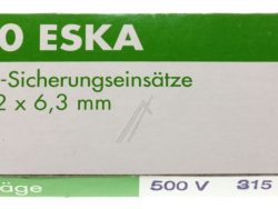 0,315A-T 500V FEINSICHERUNG 6,3X32MM,  INHALT:10STK. -ROHS-KONFORM-