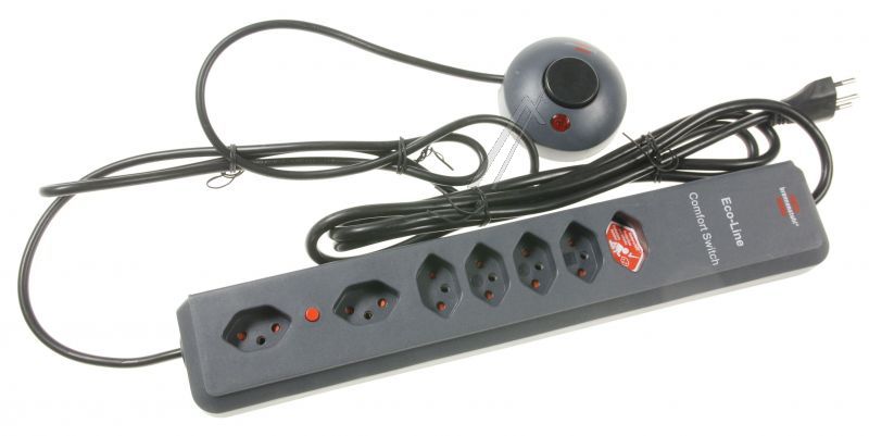 ECO-LINE 1159452616 COMFORT SWITCH STECKDOSENLEISTE 6-FACH ANTHRAZIT 2M *CH*