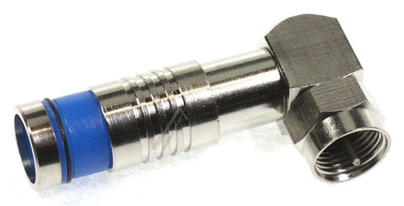 F-WINKELKOMPRESSIONSSTECKER FÜR 7,2-7,4MM KABEL, VERNICKELT