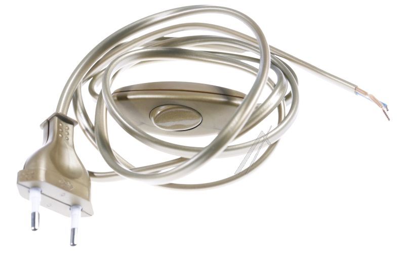 144010 NETZKABEL/ STROMKABEL 220V 2P   (KIPP-)SCHALTER 1,5M GOLD