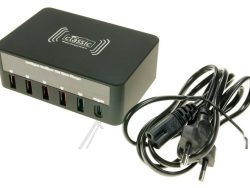 PSE50321 EU 100W MULTIPORT USB-LADEGERÄT MIT USB-A, USB-C PD, QUICKCHARGE, QI-CHARGE