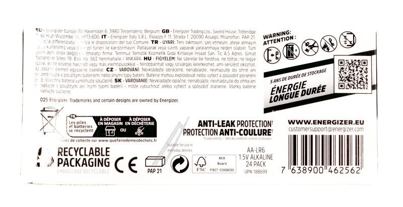 LR06 E304400700 ALKALNE BATERIJE, 24 KOMADA EVERYDAY AA (MIGNON)