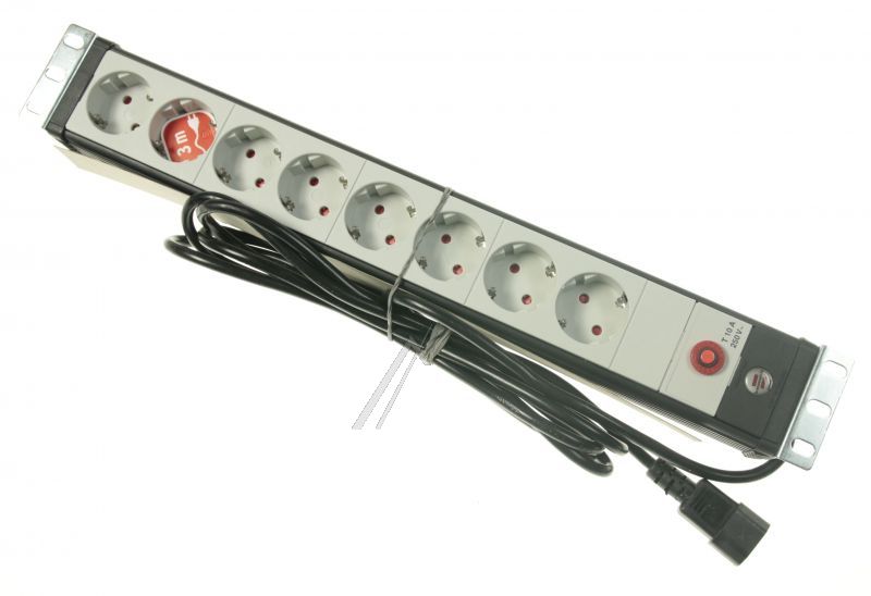 1156057128 PREMIUM-LINE 19" STECKDOSENLEISTE 8-FACH MIT KALTGERÄTESTECKER