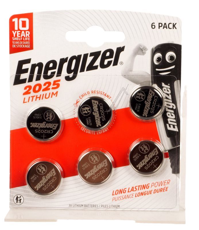 CR2025 E304313900 ENERGIZER LITIJUMSKE DUGMASTE BATERIJE CR2025 - 6 KOMADA
