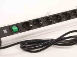 BM005905 CONNECTUS STECKDOSENLEISTE 6-FACH MIT SCHALTER 2M GRAU