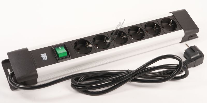 BM005905 CONNECTUS STECKDOSENLEISTE 6-FACH MIT SCHALTER 2M GRAU