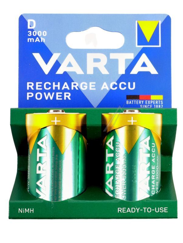 HR20 56720101412 VARTA RECHARGE AKKU POWER D/ MONO 3000MAH BLISTER 2