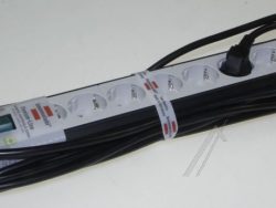 PREMIUM-LINE 1951580101 STECKDOSENLEISTE 8-FACH SCHWARZ/ LICHTGRAU 5M H05VV-F 3G1,5