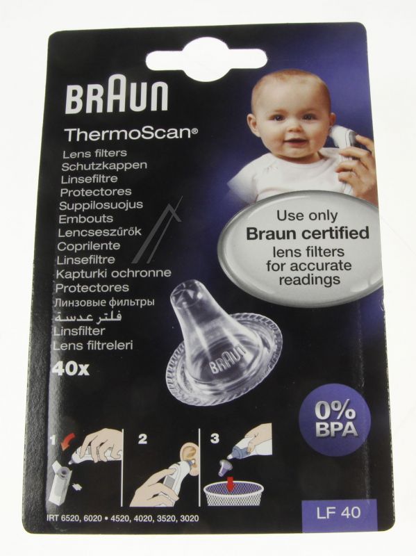 LF40 66025780 EINMAL-SCHUTZKAPPEN LF40 FÜR THERMOSCAN,  40 STÜCK