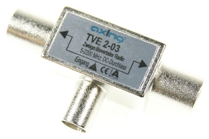 TVE 2-03 TVE00203 ZWEIGERÄTEVERTEILER 0,1-2200 ZUM ANSCHLUSS VON ZWEI RADIO-GERÄTEN