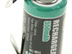 1,2V-550MAH 1/ 2AA NIMH AKKU MIT LÖTFAHNEN