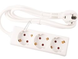 387.270S SELLY MEHRFACHSTECKDOSE 3-FACH, 1,5M KABEL, WEISS