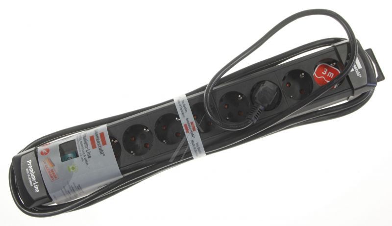 PREMIUM-LINE 1951180100 STECKDOSENLEISTE 8-FACH SCHWARZ 3M H05VV-F 3G1,5