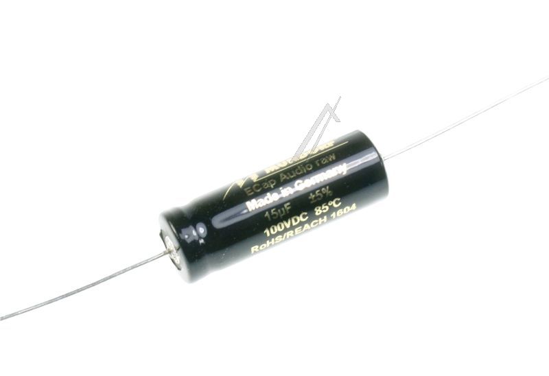 15UF-100V ECAP100-15 AUDIO ELKO AXIAL 85° 10X30MM BIPOLAR RAU