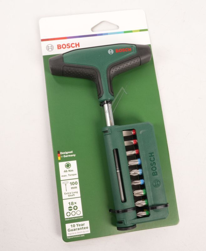 1600A039J3 SCHRAUBENDREHER SET MIT QUERGRIFF BITHALTER FÜR STANDARD-BITS 6,3 MM (1/ 4") INKL. 18 BITS IM MAGAZIN