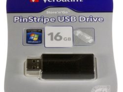 49063 USB DRIVE MEMORIJSKI STIK 2.0 PINSTRIPE 16GB CRNI