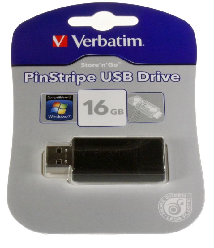 49063 USB DRIVE MEMORIJSKI STIK 2.0 PINSTRIPE 16GB CRNI