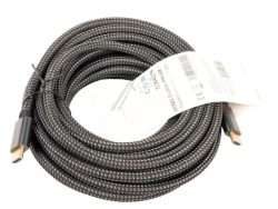 HDMI-KABEL MIT ALUMINIUMSTECKER UND BAUMWOLLGEFLECHT, 4K*2K@60HZ, 10M
