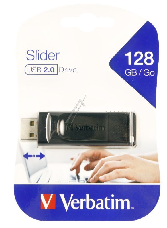 49328 USB-STICK 2.0 STORE N GO SLIDER 128GB SCHWARZ