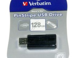 49071 USB-STICK 2.0 PINSTRIPE 128GB SCHWARZ