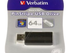 49065 USB DRIVE 2.0 PINSTRIPE 64GB SCHWARZ