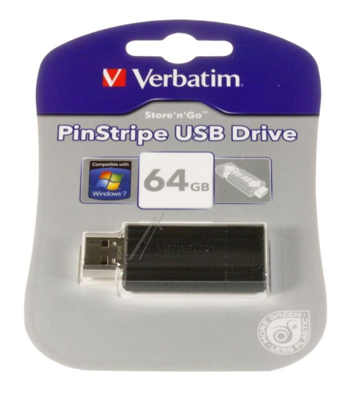 49065 USB DRIVE 2.0 PINSTRIPE 64GB SCHWARZ