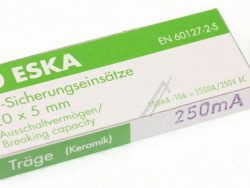 0,25A-T KERAMIKSICHERUNG 5X20MM INHALT:10STK. -ROHS-KONFORM-