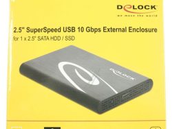42610 EXTERNES GEHÄUSE FÜR 2,5″ SATA HDD/ SSD MIT SUPERSPEED USB 10GBPS (USB 3.1 GEN 2)