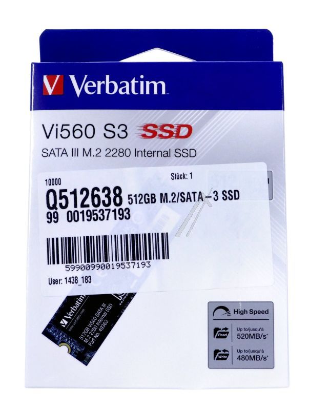 VI560 S3 49363 512GB M.2/ SATA-3 SSD-FESTPLATTE