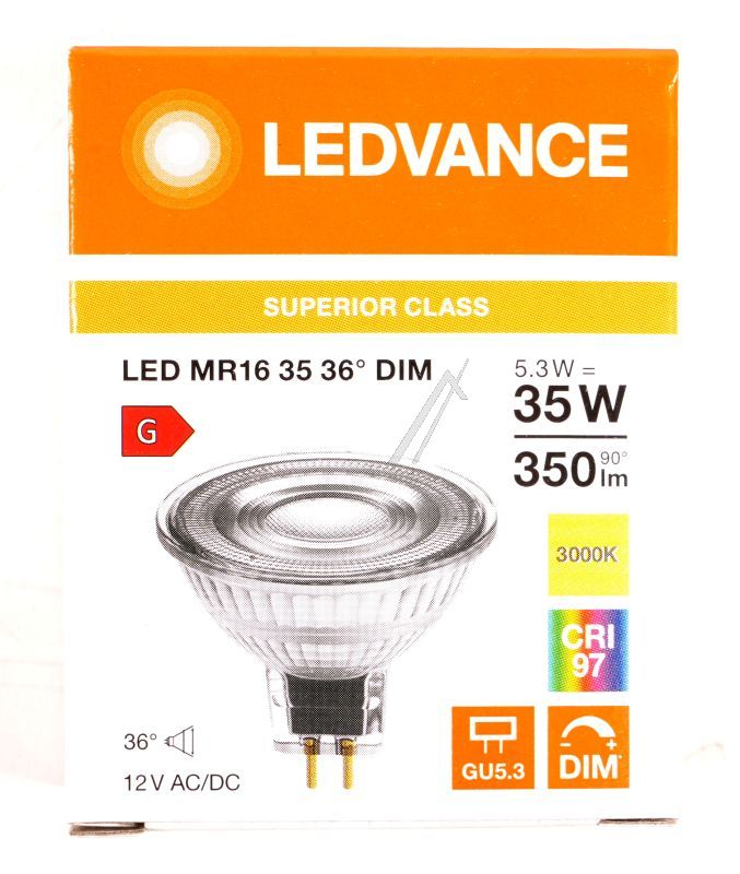 LED MR163536 5. LED MR16 DIM S 6.3W 930 GU5.3