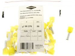 97 99 376 TWIN-ADERENDHÜLSEN 2X6,0MM², AWG 2X10, 50 STÜCK