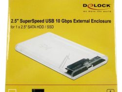 42617 EXTERNES GEHÄUSE FÜR 2,5″ SATA HDD/ SSD MIT SUPERSPEED USB 10GBPS (USB 3.1 GEN 2)