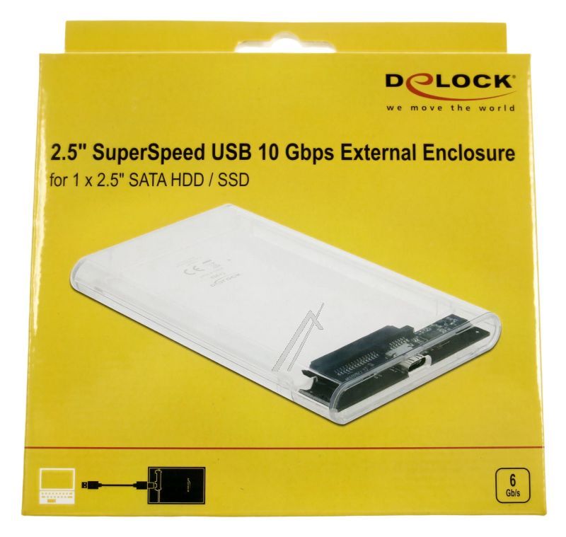 42617 EXTERNES GEHÄUSE FÜR 2,5" SATA HDD/ SSD MIT SUPERSPEED USB 10GBPS (USB 3.1 GEN 2)
