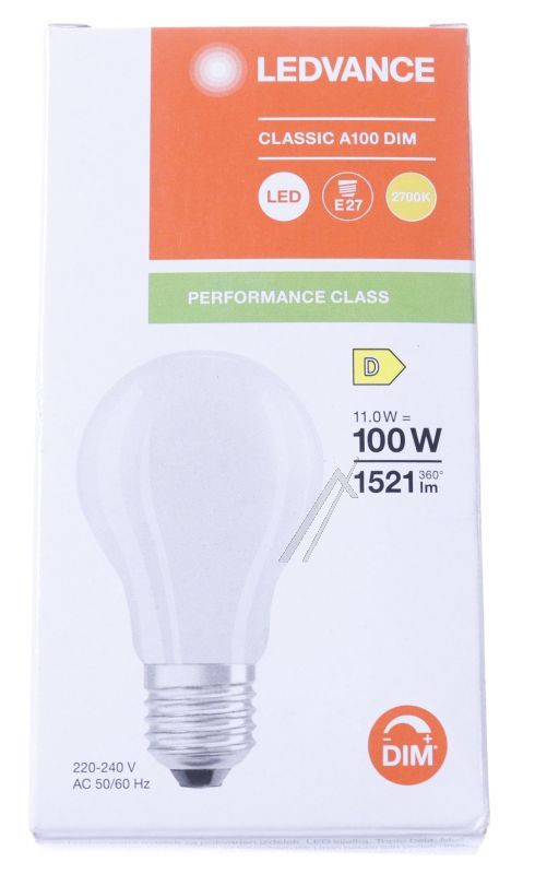 LEDCLA100DIM 11 LED CLASSIC A DIM P 11W 827 FIL FR E27