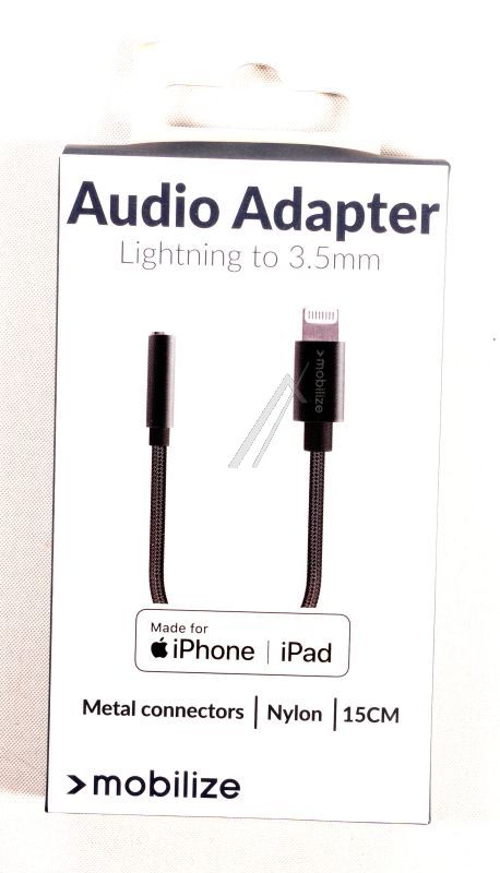 29098 MFI LIGHTNING AUF 3,5MM ADAPTER, SCHWARZER MANTEL