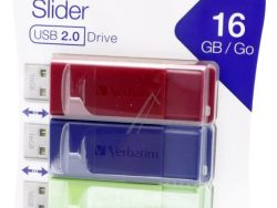 49326 USB-STICK 2.0 STORE N GO SLIDER 3 X 16GB (ROT/ BLAU/ GRÜN)