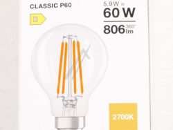 LED CLP60 5.9W LED CLP60 5.9W 827 FILCL E14 P LEDV