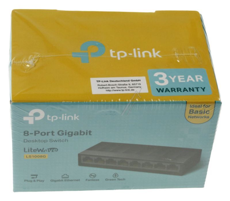 LITEWAVE LS1008G GIGABIT ETHERNET SWITCH, 8 PORT, DESKTOP