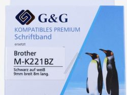 16832 FARBBAND FÜR M-K221BZ,  SCHWARZ AUF WEISS