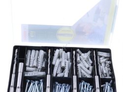2607017163 BEFESTIGUNGS-SET 173-TEILIG MIT SCHRAUBEN, DÜBELN UND SDS-BOHRERN