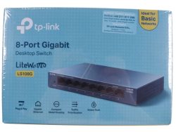 LITEWAVE LS108G GIGABIT ETHERNET SWITCH, 8 PORT, METALL, DESKTOP