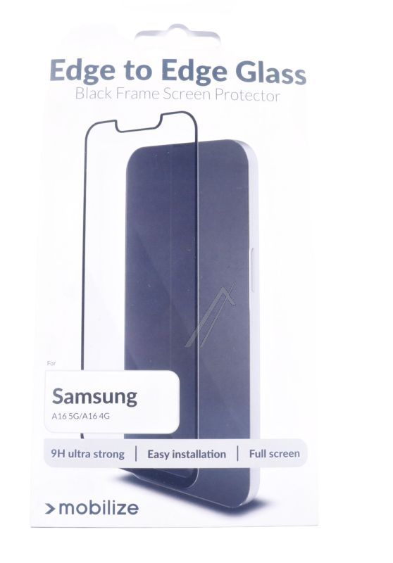 80090 MOBILIZE GLASS SCREEN PROTECTOR - BLACK FRAME - SAMSUNG GALAXY A16 4G/ 5G